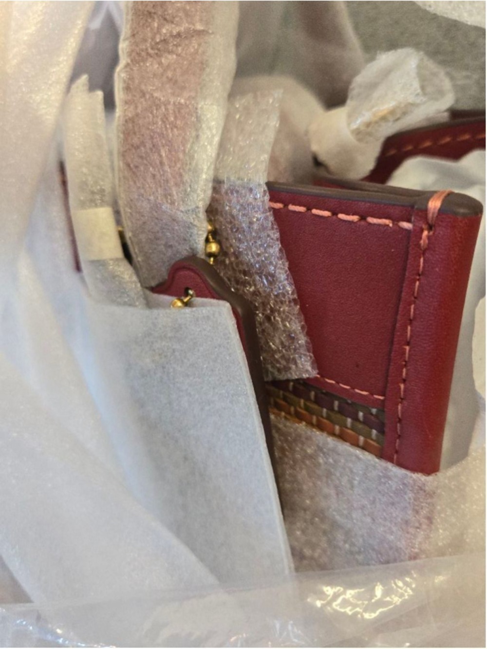 NWT Coach Field Tote 22 In Upwoven Leather - Picture 6 of 10